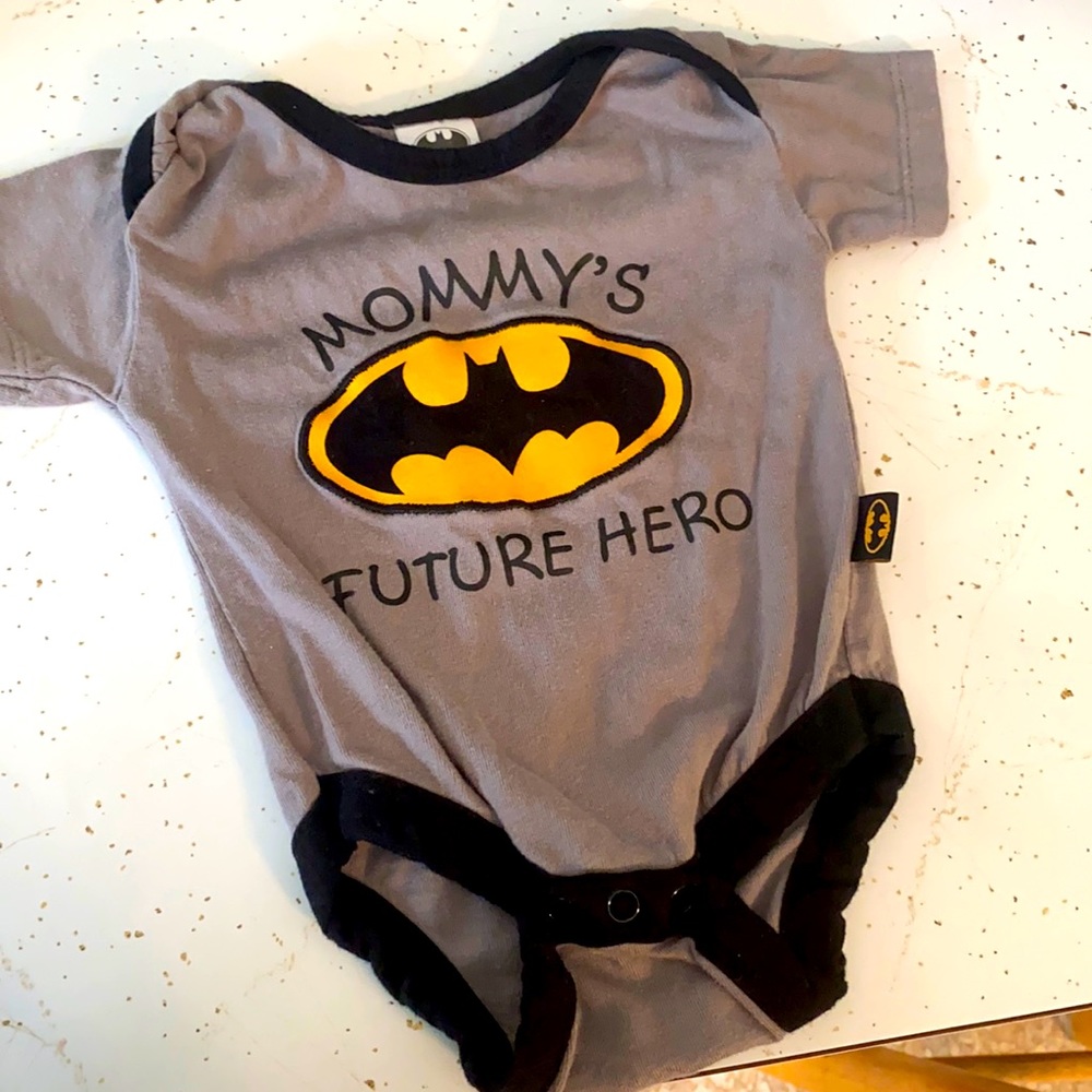 Boys Grey Batman Onesie